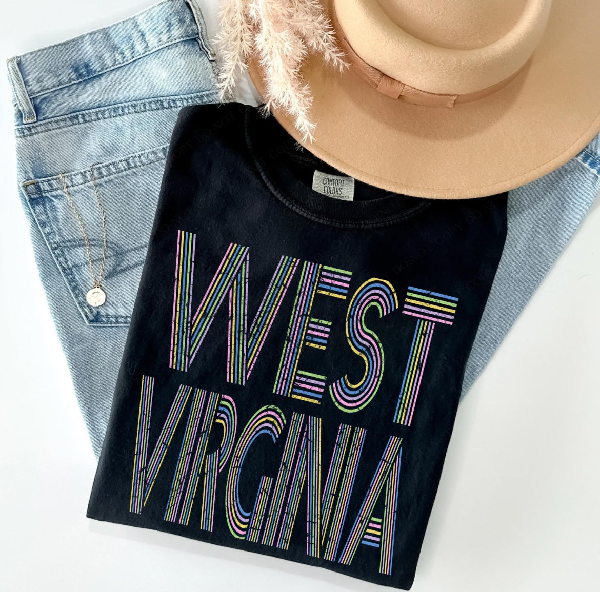 West Virginia (retro lines distressed) - DTF