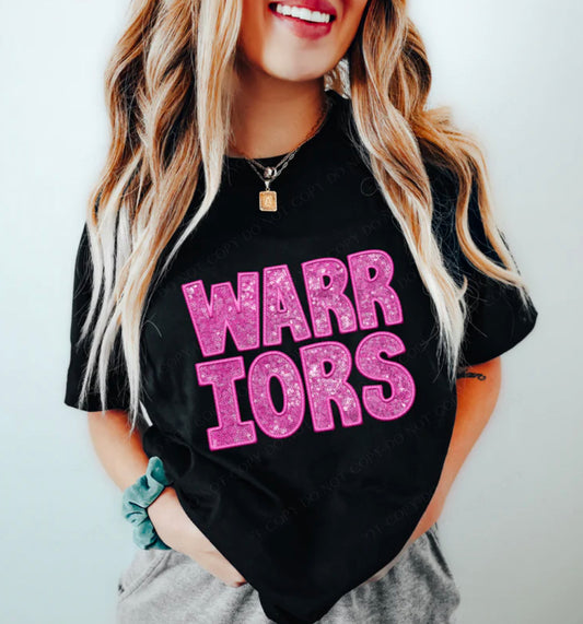 Warriors Mascot (Sequins/Embroidery look) - DTF