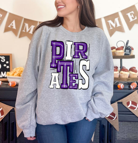 Pirates - purple/white (Sporty Mascots) - DTF