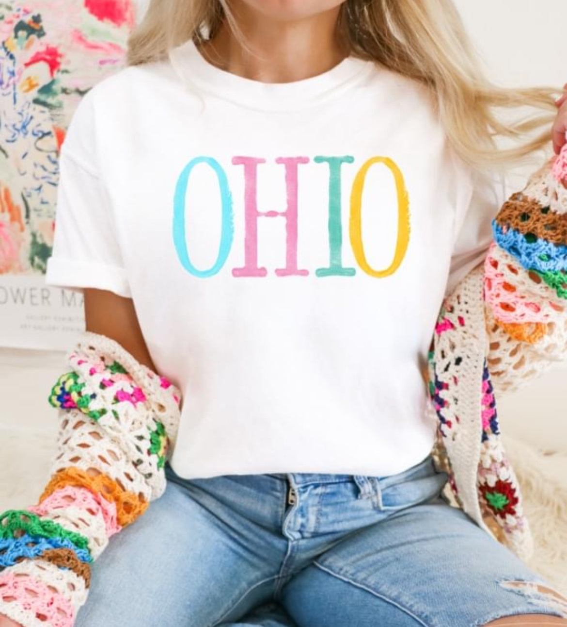 Ohio (distressed watercolor) - DTF