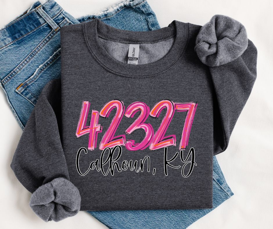 Zip Code-City-State - 42327 Calhoun, KY (Pretty in Pink) - DTF