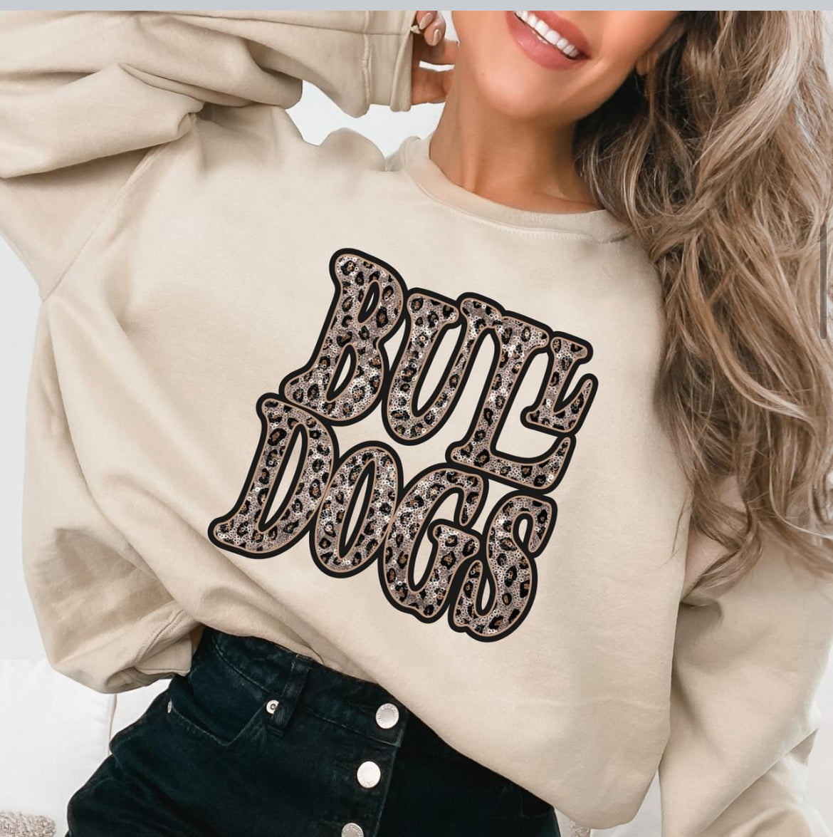 Bulldogs (faux leopard sequins) - DTF