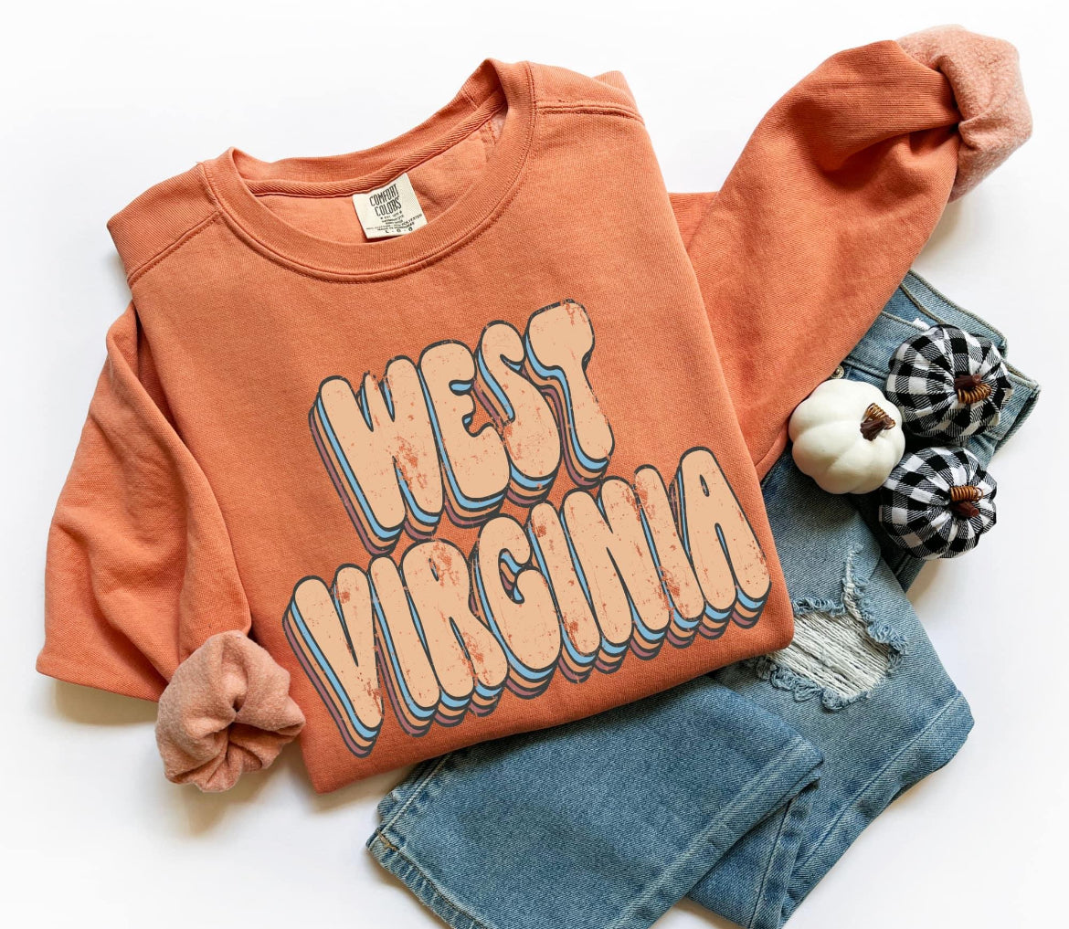 West Virginia (Retro Stacked Neutral State) - DTF