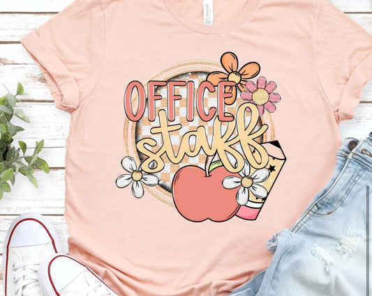 Office Staff (Checkerboard Apple - School) - DTF