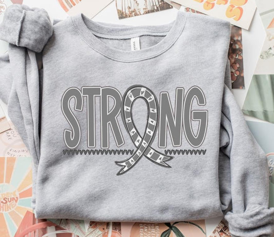 Strong Awareness Ribbon (GREY) - DTF