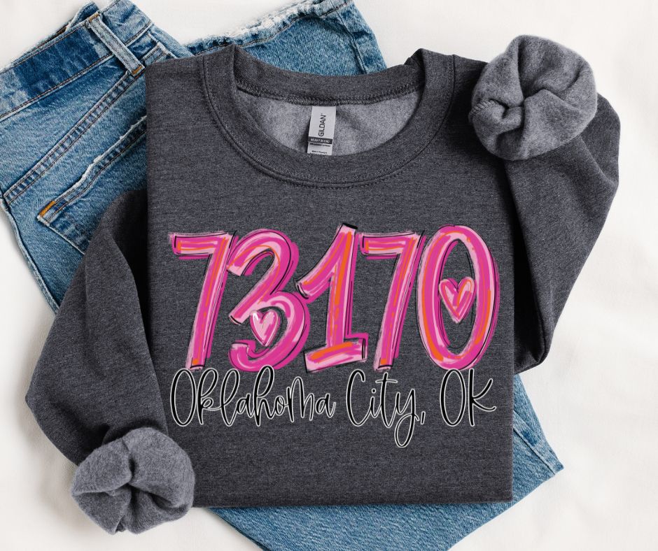 Zip Code-City-State - 73170 Oklahoma City, OK (Pretty in Pink) - DTF