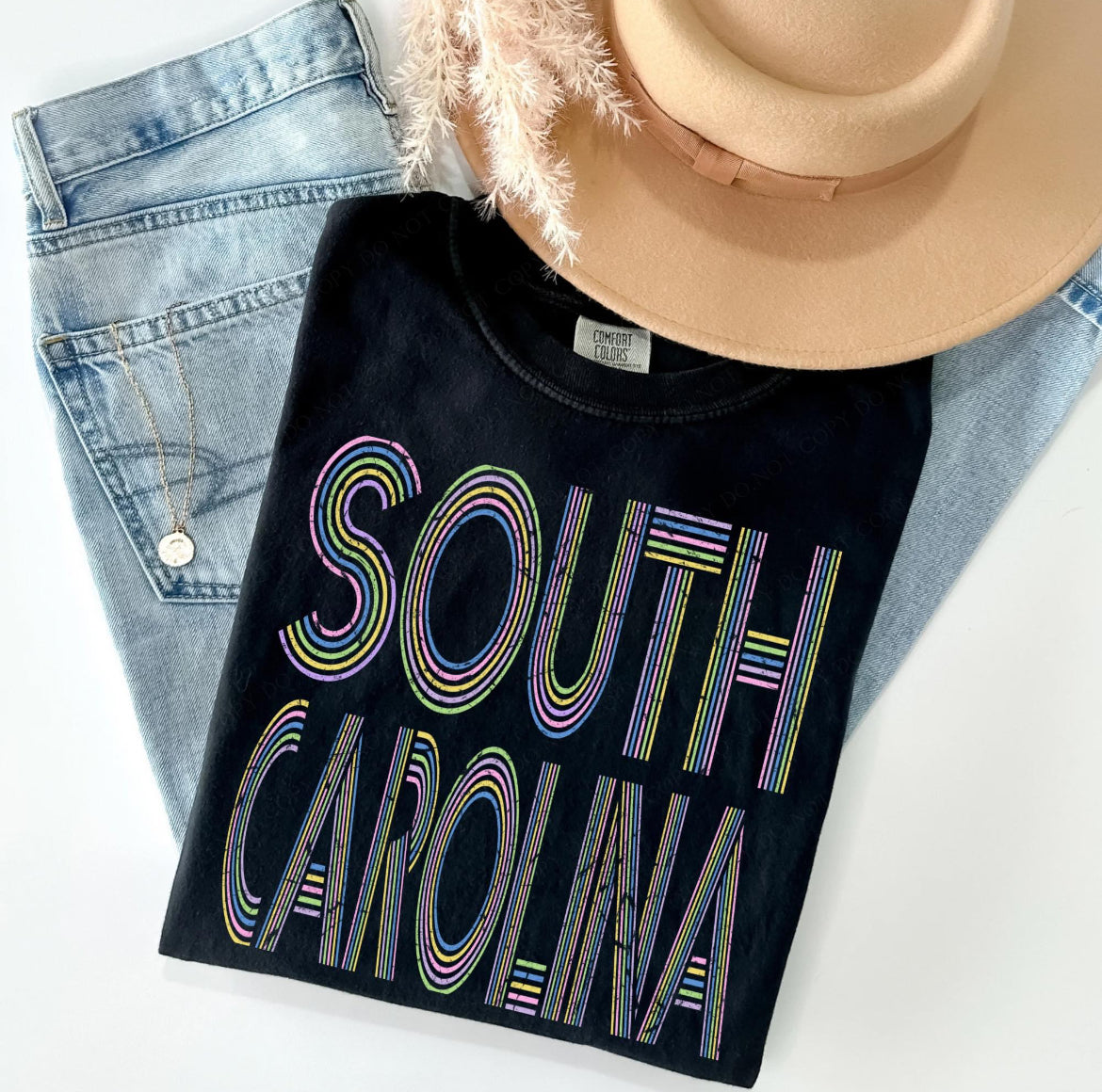 South Carolina (retro lines distressed) - DTF