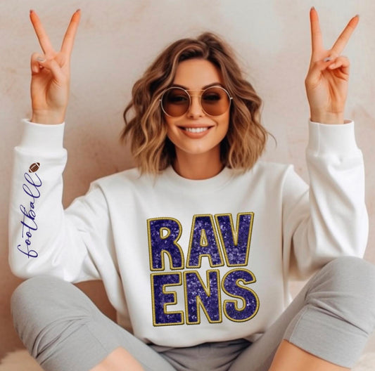 Ravens (Football teams - Sequins/Embroidery look) - DTF