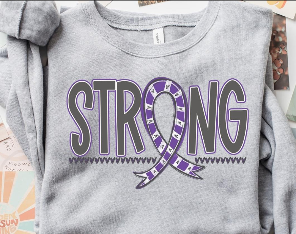 Strong Awareness Ribbon (PURPLE) - DTF