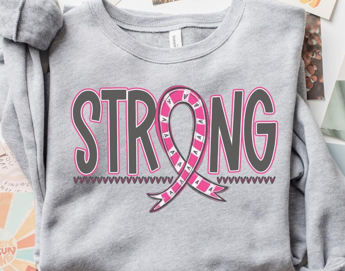 Strong Awareness Ribbon (PINK) - DTF