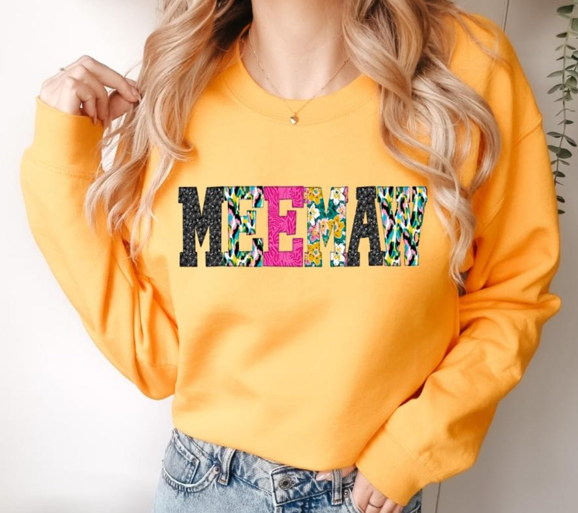 Meemaw (embroidered look) - DTF