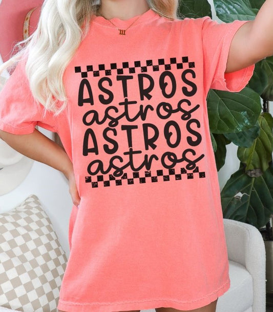 Astros (Stacked Single Color Mascot) - DTF