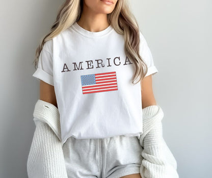 America w/Flag - DTF