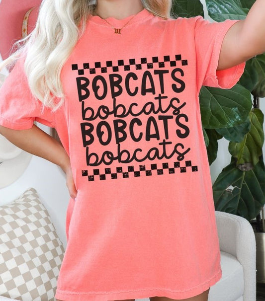 Bobcats (Stacked Single Color Mascot) - DTF