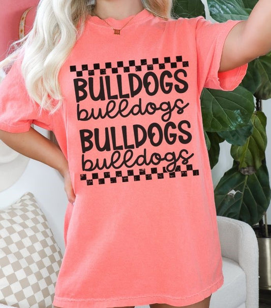 Bulldogs (Stacked Single Color Mascot) - DTF