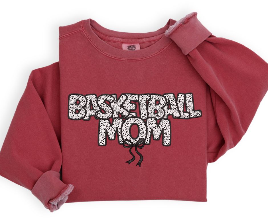 Basketball Mom (Bow - Dalmatian Dots) - DTF