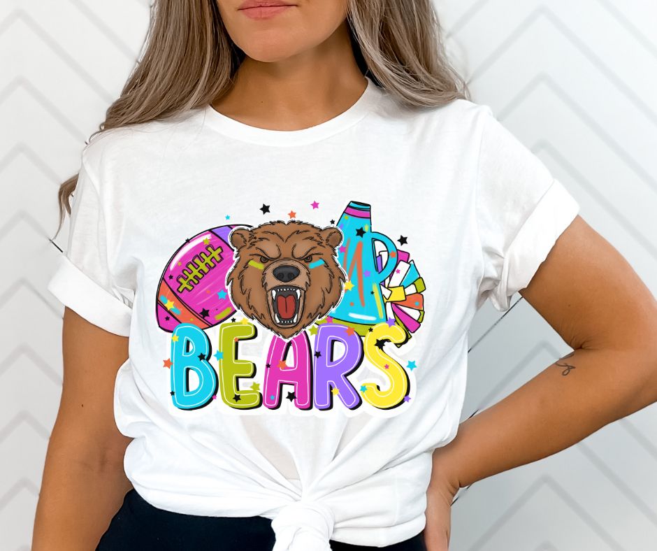 Bears (Mascots - Bright Cheer and Football) - DTF