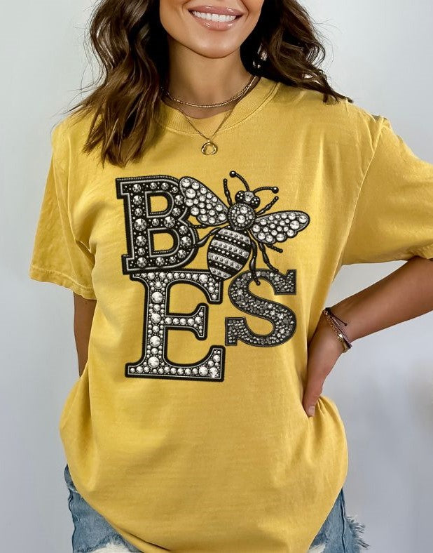 Bees (Faux Rhinestone Mascots) - DTF