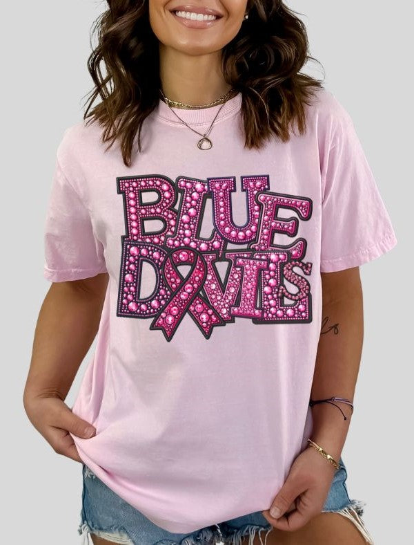 Blue Devils (PINK Faux Rhinestone Mascots) - DTF