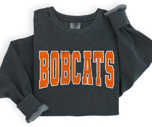 Bobcats (Outlined Arch - Orange/White) - DTF