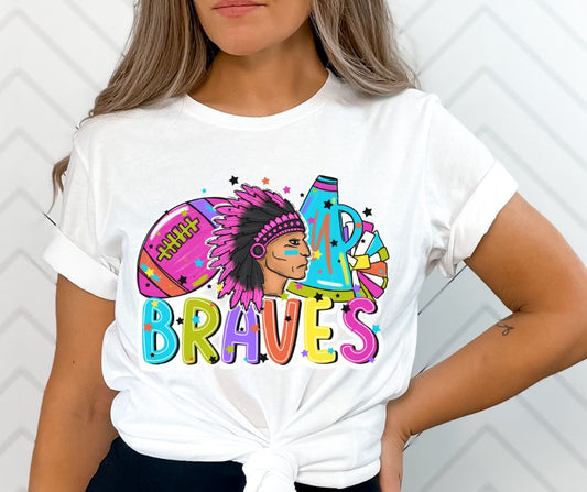 Braves (Mascots - Bright Cheer and Football) - DTF