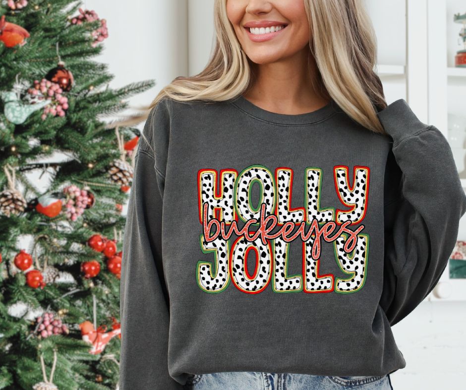 Buckeyes (Christmas Holly Jolly Mascot) - DTF