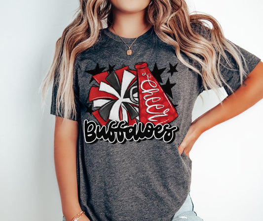 Buffaloes Cheer (megaphone - red/black) - DTF