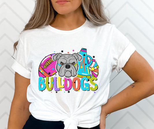 Bulldogs - Grey (Mascots - Bright Cheer and Football) - DTF