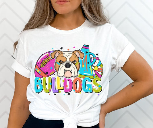 Bulldogs (Mascots - Bright Cheer and Football) - DTF