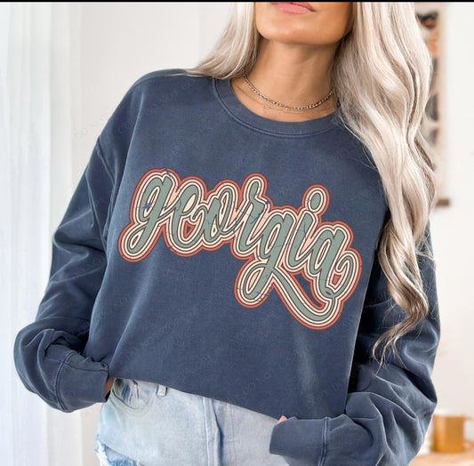 Georgia (boho stacked distressed) - DTF