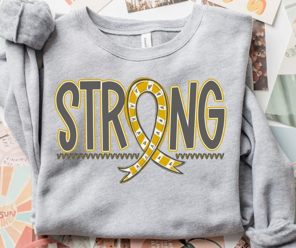 Strong Awareness Ribbon (GOLD) - DTF