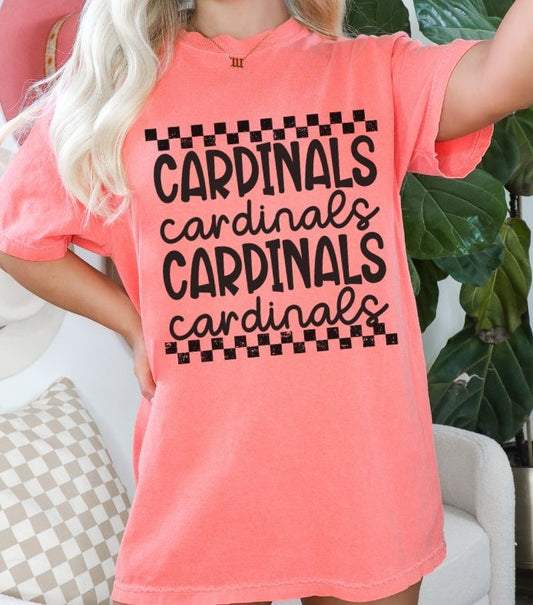 Cardinals (Stacked Single Color Mascot) - DTF