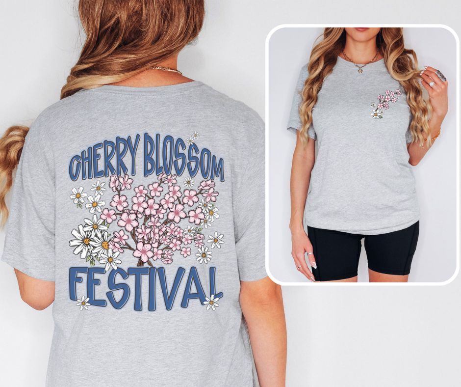 Cherry Blossom Festival (2-in-1 front/back combo) - DTF