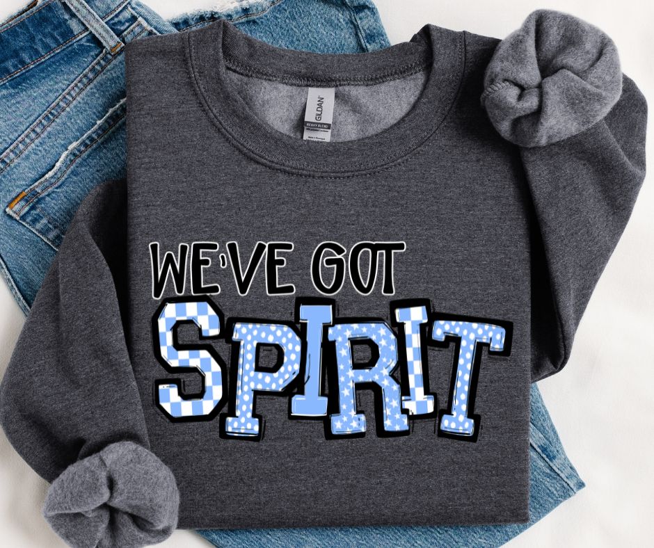 We've Got SPIRIT (Columbia Blue) - DTF