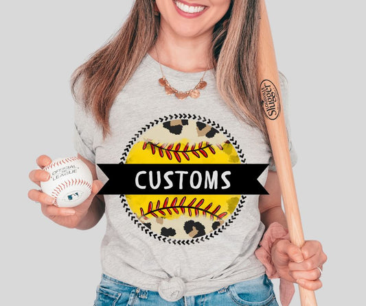 Custom (Leopard Softball Mascot) - Design/Mock Up