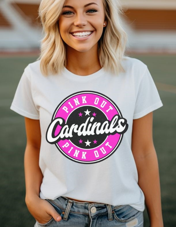 Cardinals (Pink Out Circle) - DTF