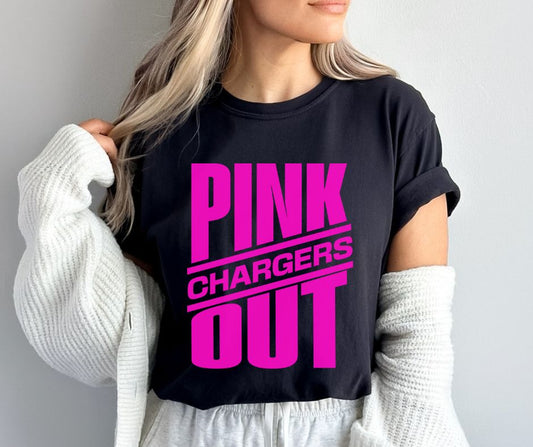 Chargers (Pink Out Slanted) - DTF