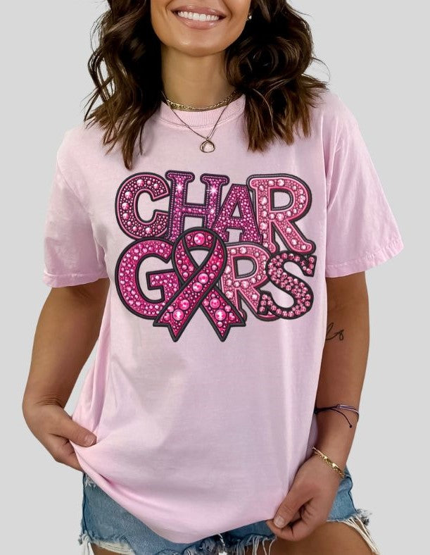 Chargers (PINK Faux Rhinestone Mascots) - DTF