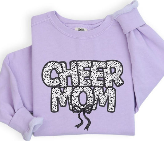 Cheer Mom (Bow - Dalmatian Dots) - DTF