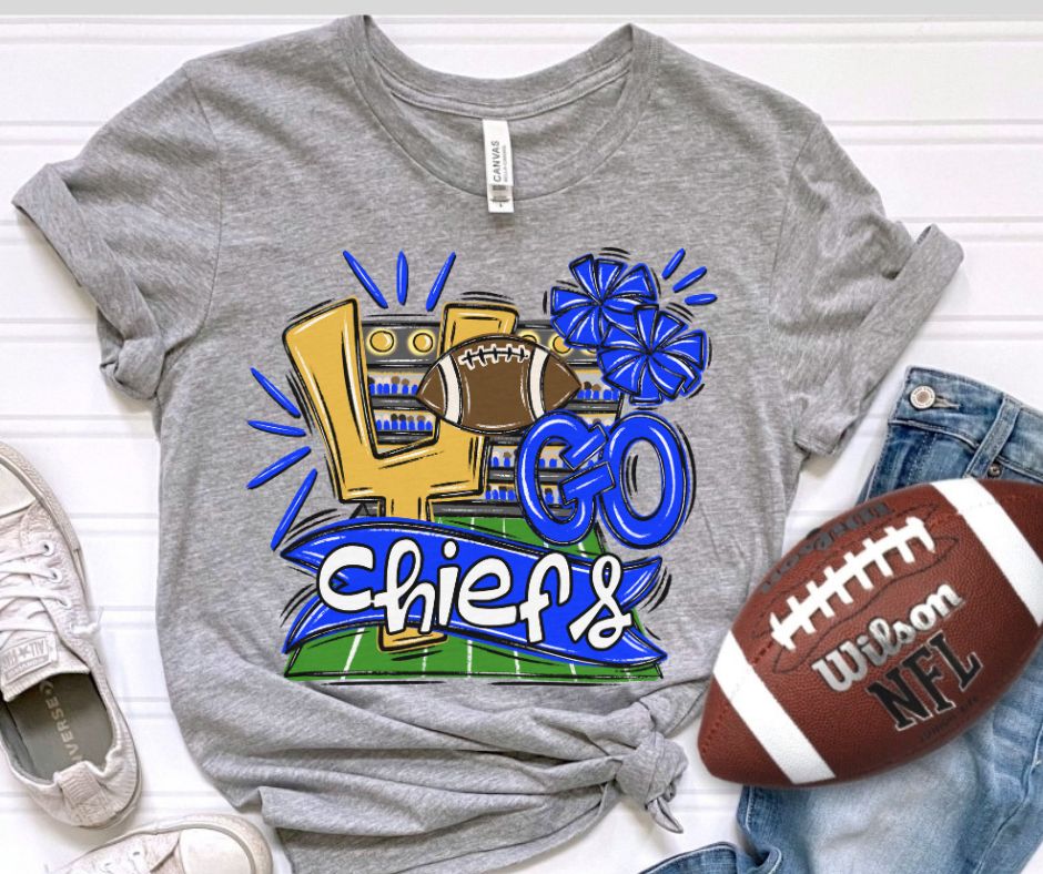 Chiefs - Royal Blue/White (Football Stadium Go Mascot) - DTF