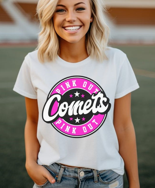 Comets (Pink Out Circle) - DTF