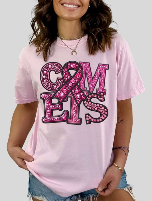 Comets (PINK Faux Rhinestone Mascots) - DTF