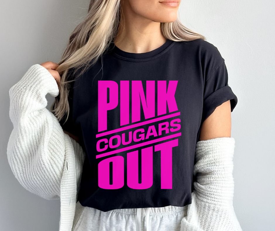 Cougars (Pink Out Slanted) - DTF