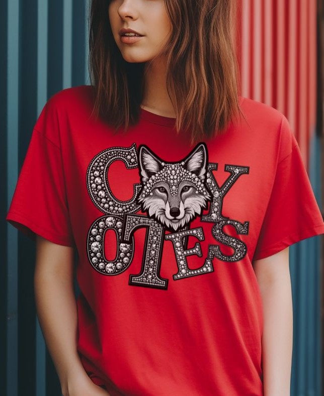 Coyotes (Faux Rhinestone Mascots) - DTF