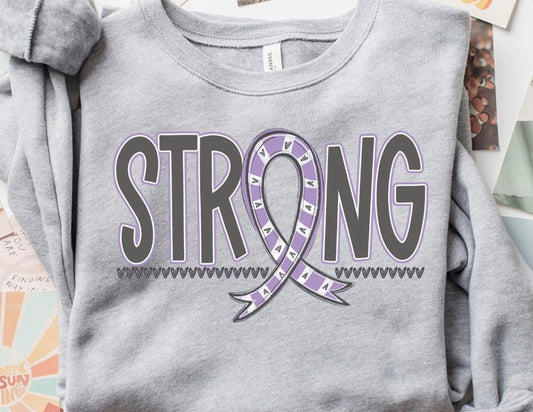 Strong Awareness Ribbon (ORCHID) - DTF