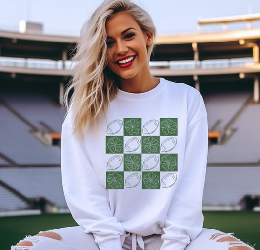 Football Checkerboard (Dark Green) - DTF