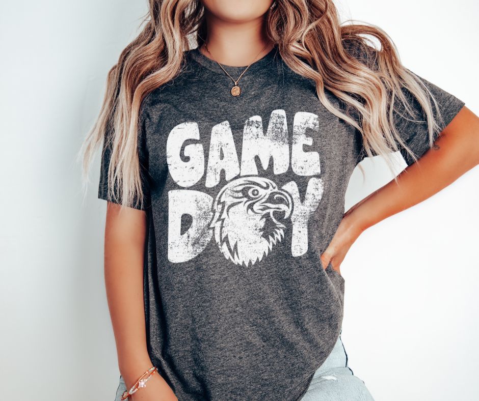 Game Day Eagles Mascot (white) - DTF