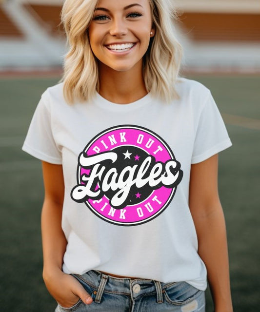 Eagles (Pink Out Circle) - DTF