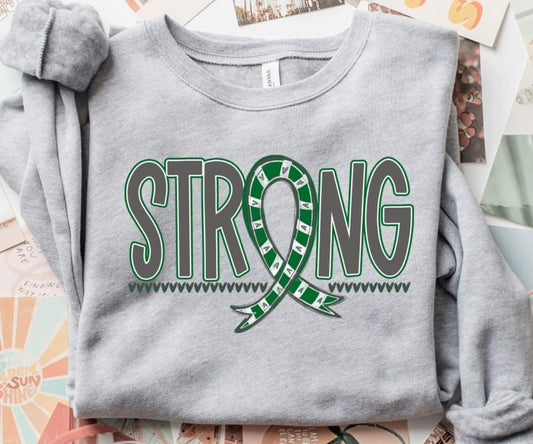 Strong Awareness Ribbon (EMERALD GREEN) - DTF