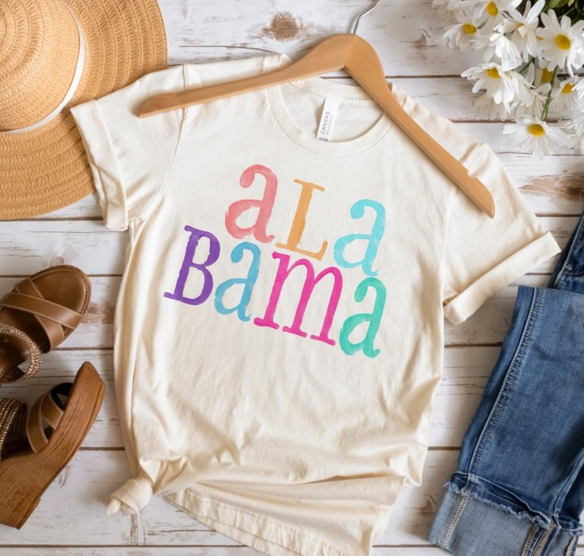 Alabama (distressed watercolor) - DTF